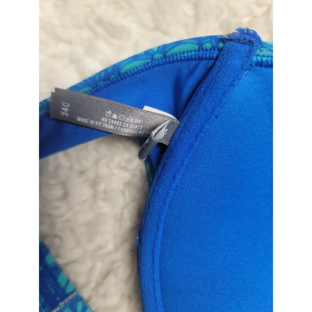 Aerie‎ Women's Swim Perkier Push-Up 34 C Underwire Blue